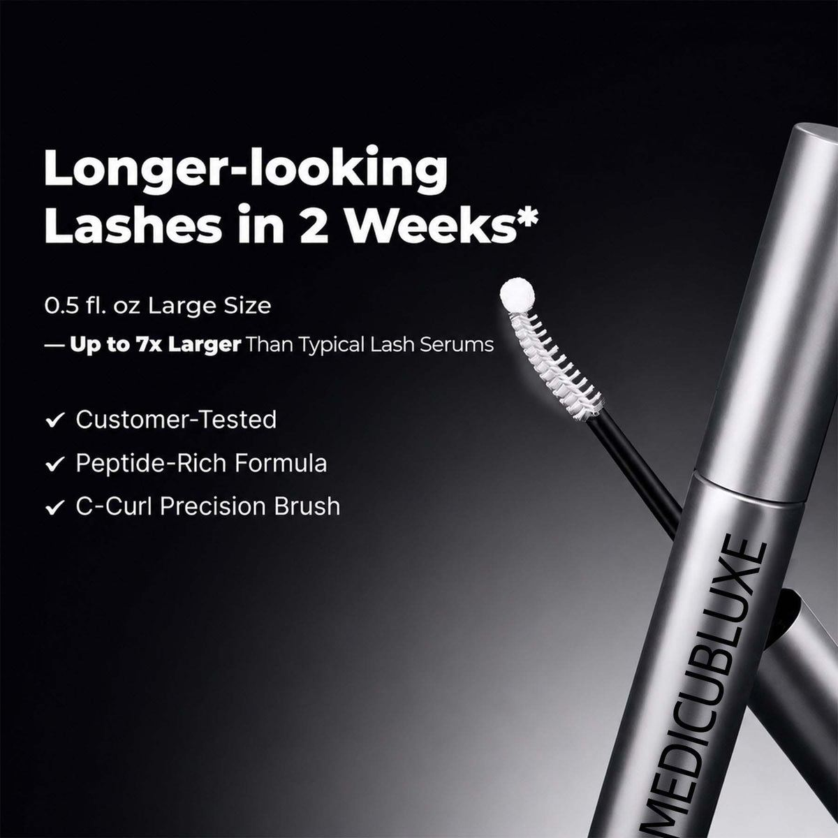 Essential Eyelash Growth Serum - Safe & Gentle Lashes Care, Fuller, Thicker in 2 Weeks, Non-Prostaglandin, Hormone-free